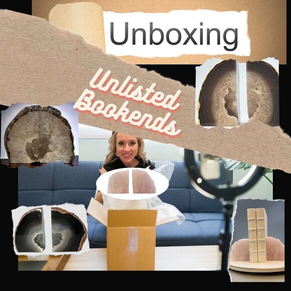 Unlisted Items Live Show Unboxing Rare Crystal Bookends from Brazil